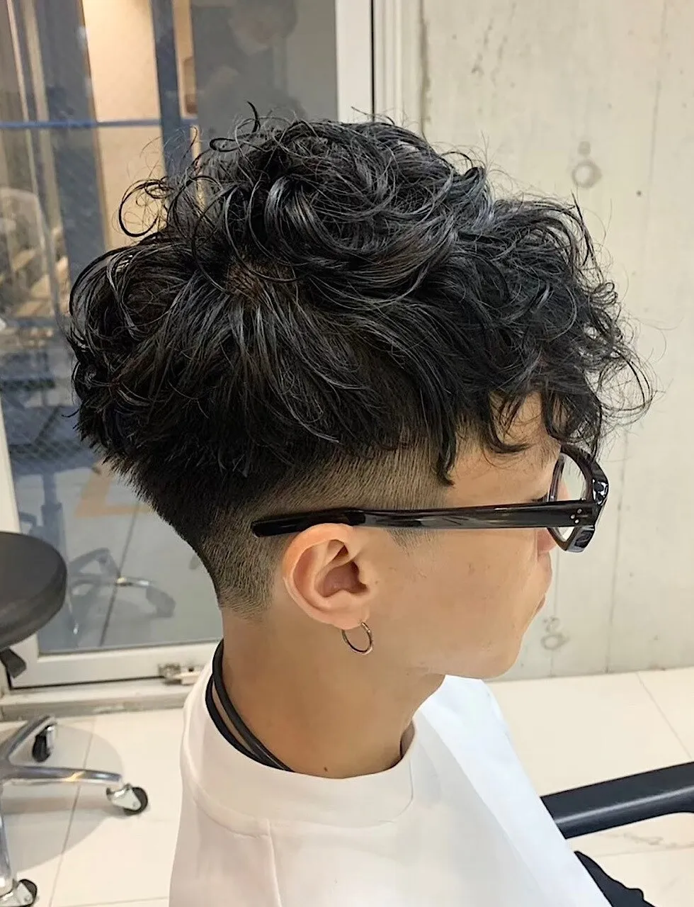 スペインカール×刈り上げ