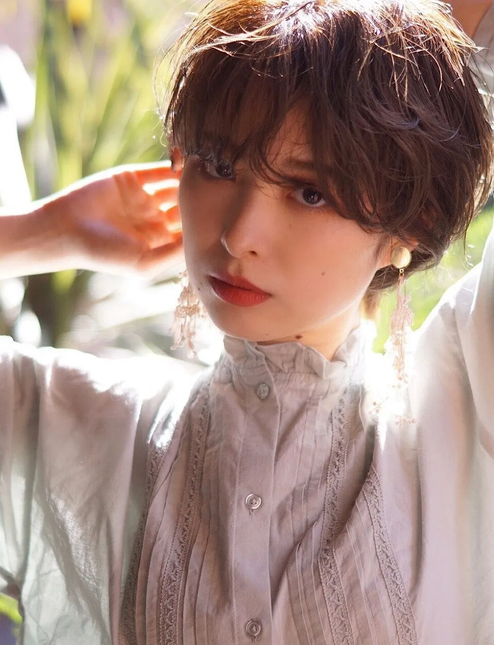 【hoNua.】抜け感マッシュボブ・前髪・暖色系カラー・20代30代40代